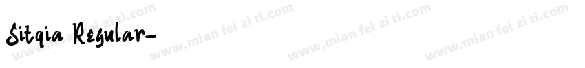 Sitqia Regular字体转换